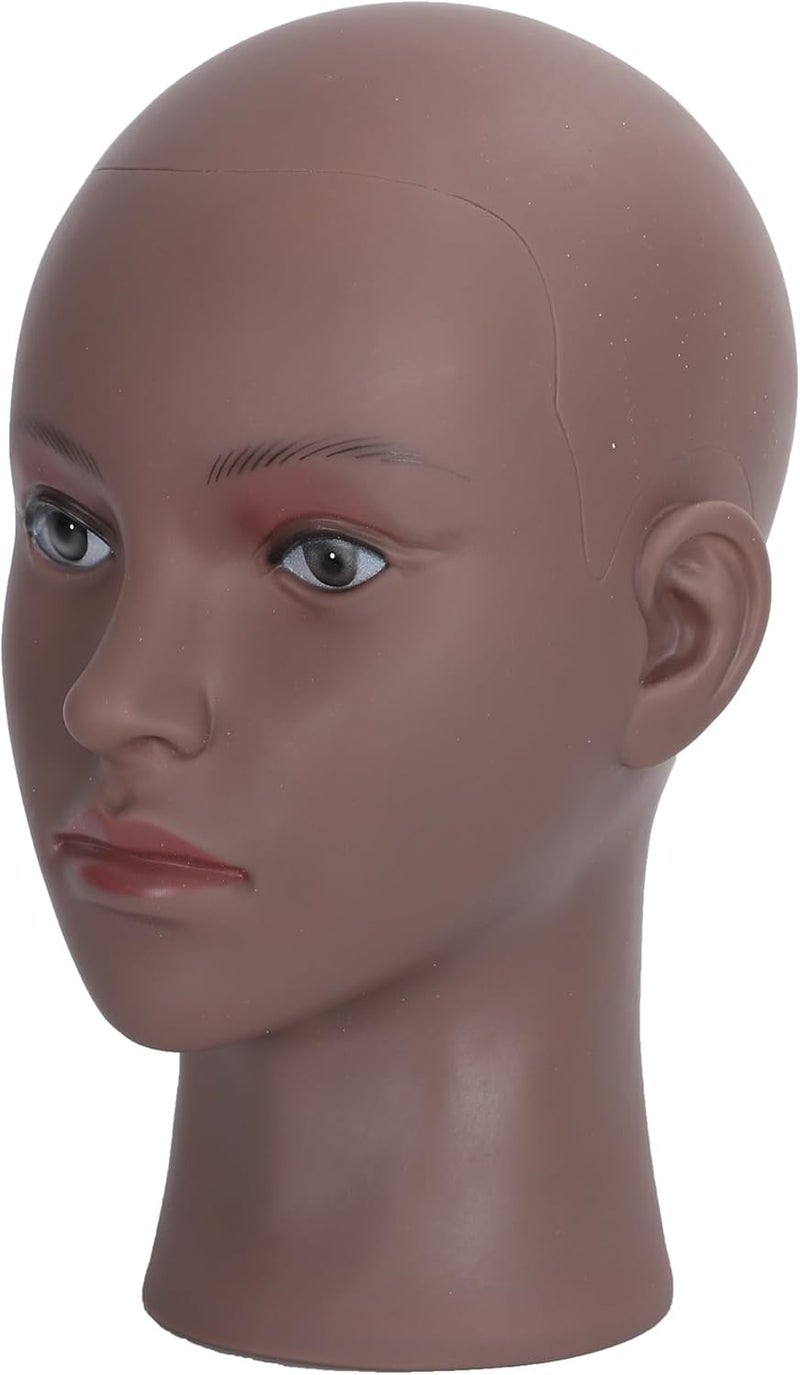 simnient Bald Mannequin Head for Wigs Making, Styling, Makeup Training, Professional Cosmetology Display, Hat Helmet Glasses Display Head Model with Free Clamp Stand - Image 5